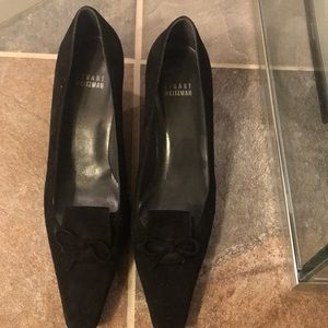 Black velvet Stuart Weitzman size 7 low heel